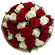 bouquet of red and white roses. Baranovichi
