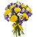 bouquet of yellow roses and irises. Baranovichi