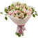 bouquet of lisianthuses carnations and alstroemerias. Baranovichi