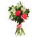 Bouquet of roses and alstroemerias with greenery. Baranovichi