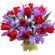 bouquet of tulips and irises. Baranovichi